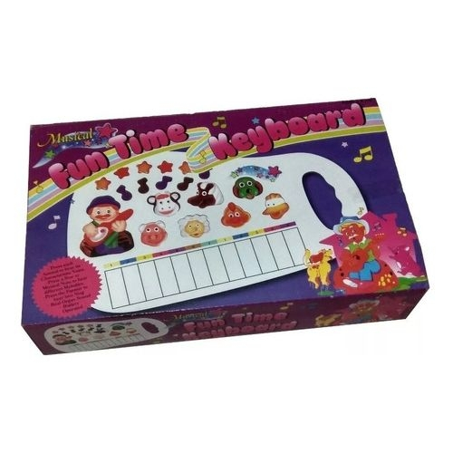 Brinquedo infantil vaquinha fazendinha piano teclado musical