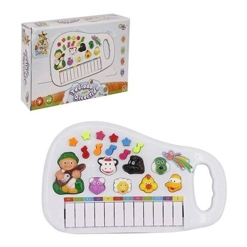 Piano Teclado Animal Brinquedo Infantil Sons Fazenda Sitio