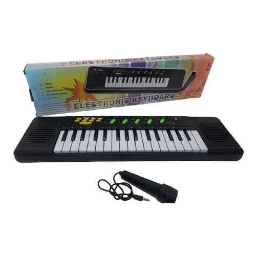 Piano teclado Infantil Musical 32 Teclas Keys Com Microfone