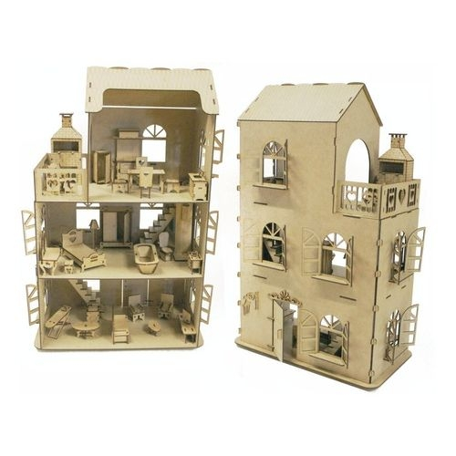 Casa Casinha Grande Da Polly Barbie + 28 Mini Móveis_b em Promoção