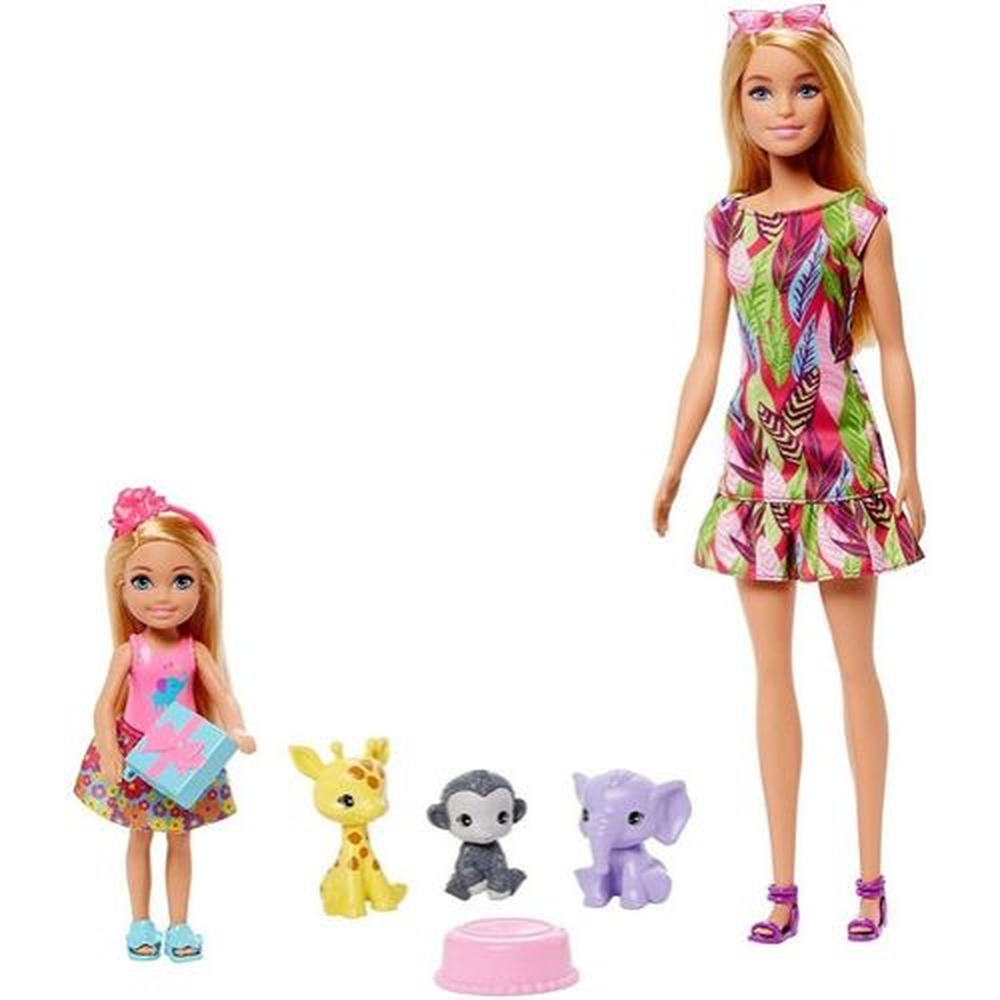 Boneca Barbie Chelsea E Barbie Animais Na Selva Mattel Gtm82 em Promoção na  Americanas