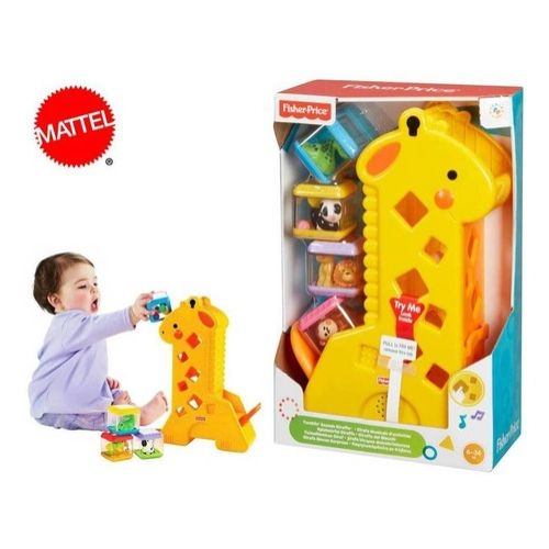 Girafa Pick a Block, Fisher Price, Mattel - WT Promoções