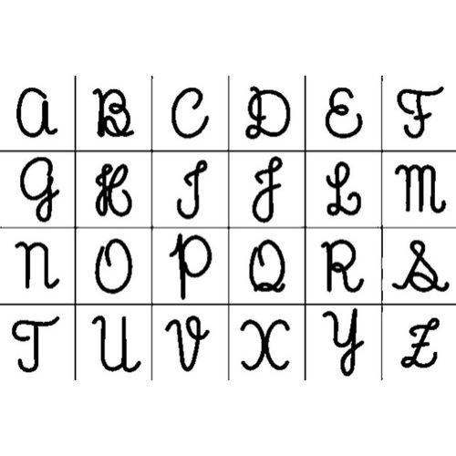 Carimbo Alfabeto Maiúsculo Letra Cursiva 26 Unidades Em Promoção Na Americanas