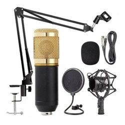 Kit Microfone Estúdio Condensador Profissional AUX MT-1026 Com Pop Filter + Aranha + Braço Articulado (TOMATE) é boa?