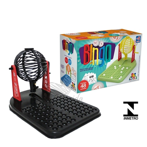 Bingo Infantil Jogo Brinquedo Globo + 48 Cartelas + Bolinhas