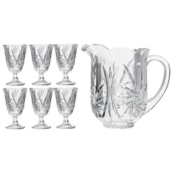 Conjunto 7 Peças Jarra e 6 Copos Cristal Prima Luxo Lyor Menor preço em Conjunto 7 Peças Jarra e 6 Copos Cristal Prima Luxo Lyor