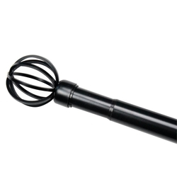 Kit Varão Extensivo para Cortina 1,60m a 3m Ponteira Esfera Vazada Preto Menor preço em Kit Varão Extensivo para Cortina 1,60m a 3m Ponteira Esfera Vazada Preto