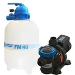 Kit Filtro Para Piscina Fm 40 + Bomba Bmc 50 1/2 Cv Sodramar Até 50 M³