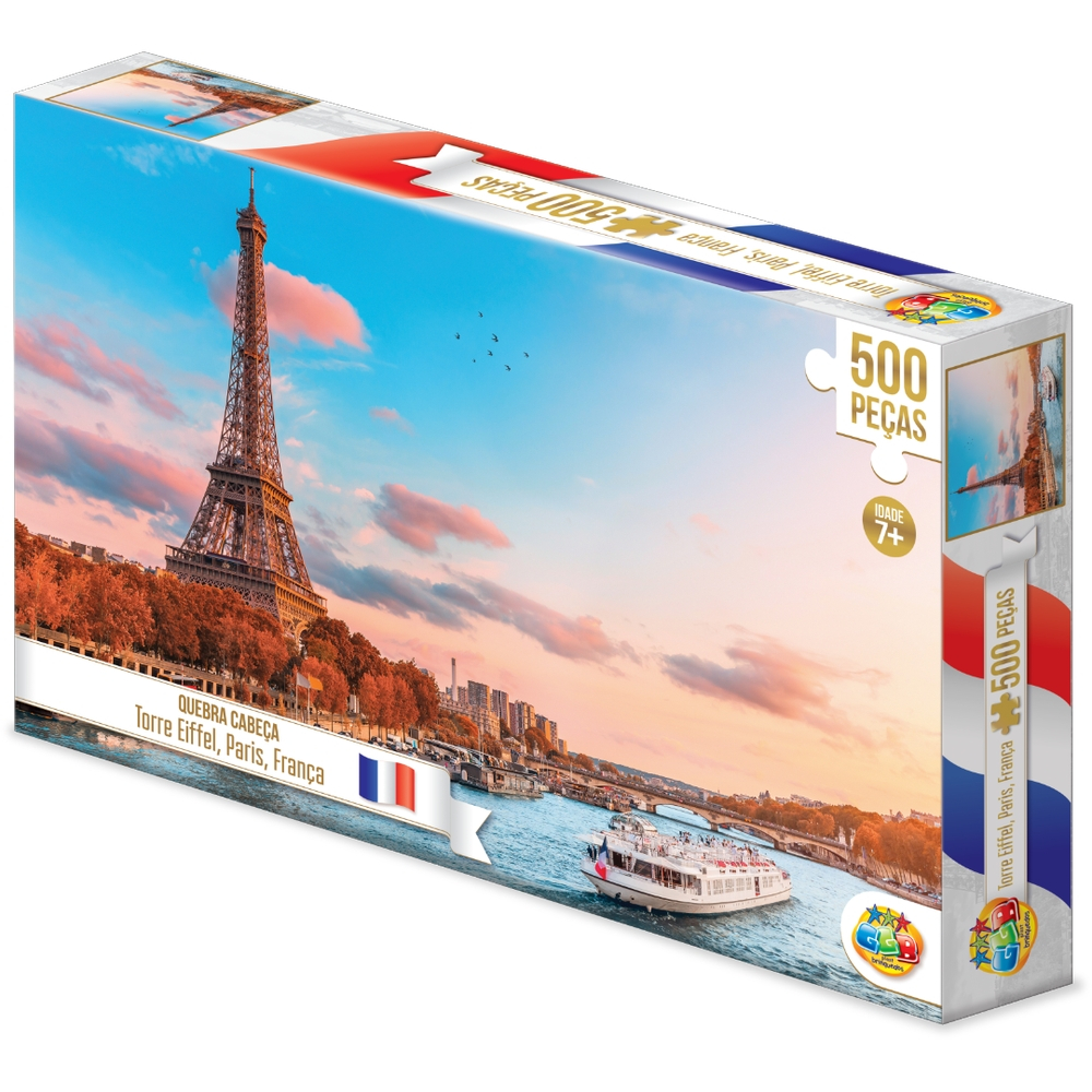 Quebra Cabeça Torre Eiffel Paris França Puzzle 500 Peças Jogos Toia -  Puzzles - Quebra-Cabeça - Magazine Luiza