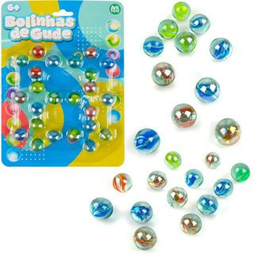 Bolinha de Gude Kit com Instrução - NINA BRINQUEDOS