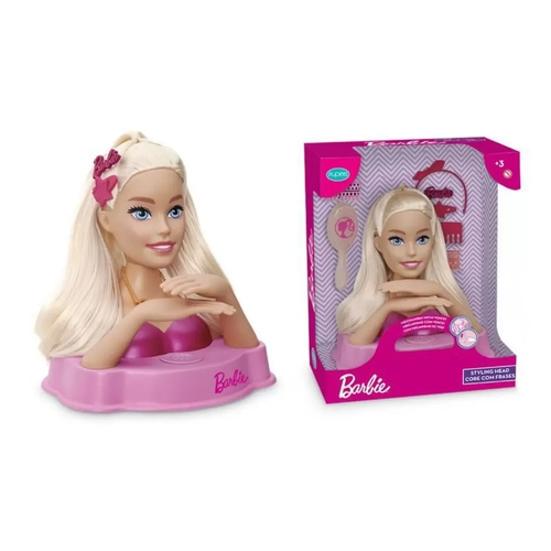 Boneca cabeca busto barbie com acessorios p pentear maquiar 21