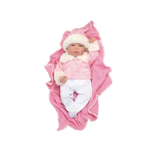 Boneca Bebê Reborn Rosa Olho Fechado Nova Brink Silicone