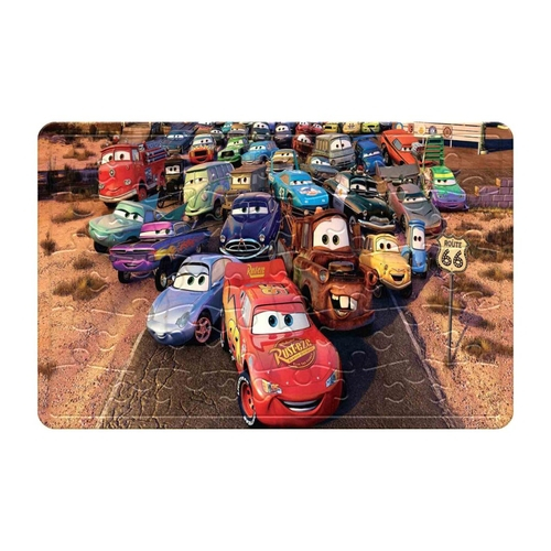 Quebra Cabeça Infantil Filme Turma Carros A4 40 Peças