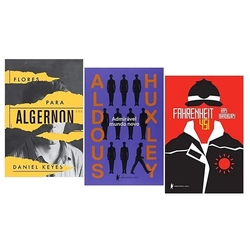 Flores Para Algernon + Admirável Mundo Novo + Fahrenheit 451 Menor preço em Flores Para Algernon + Admirável Mundo Novo + Fahrenheit 451