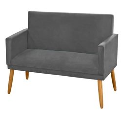 Sofá 2 Lugares Estofado Suede Cinza Grafite é boa?