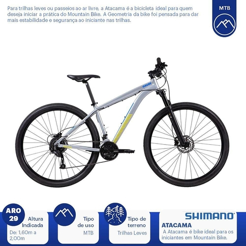 Bicicleta de MTB aro 29 Atacama Quadro 27