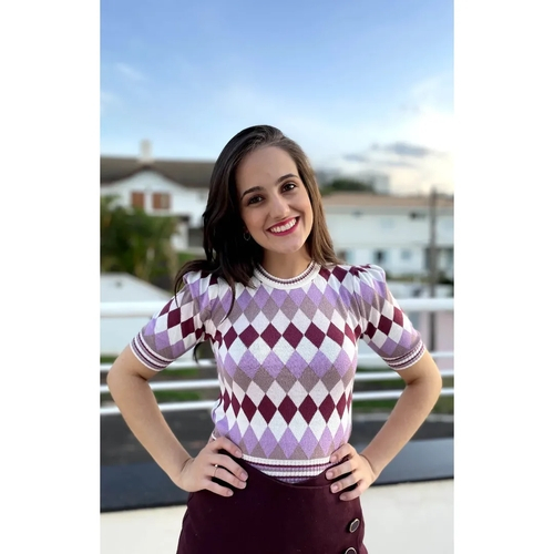 blusa feminina escocesa