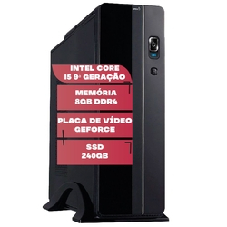 Computador Slim PC Intel Core i5 9ª Geração 9400F (Placa de vídeo Geforce) 8GB DDR4 SSD 240GB Skill Premiere Menor preço em Computador Slim PC Intel Core i5 9ª Geração 9400F (Placa de vídeo Geforce) 8GB DDR4 SSD 240GB Skill Premiere