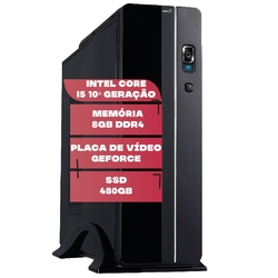 Computador Slim PC Intel Core i5 10ª Geração 10400F (Placa de vídeo Geforce) 8GB DDR4 SSD 480GB Skill Premiere Menor preço em Computador Slim PC Intel Core i5 10ª Geração 10400F (Placa de vídeo Geforce) 8GB DDR4 SSD 480GB Skill Premiere