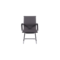 Menor preço em Cadeira Office Esteirinha Charles Eames Pu Fixa Cinza Inovakasa