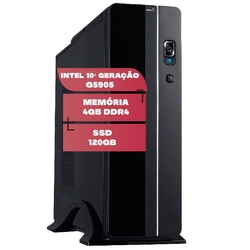 Computador Slim PC Intel 10ª Geração G5905 4GB DDR4 SSD 120GB Skill Premiere Menor preço em Computador Slim PC Intel 10ª Geração G5905 4GB DDR4 SSD 120GB Skill Premiere