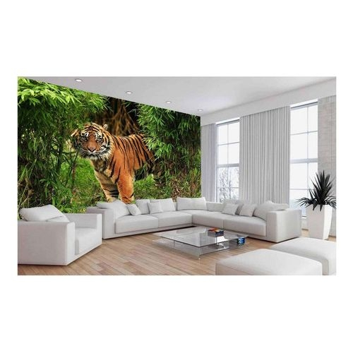 Novo 3d vívido animal tigre sentado adesivos de parede sala estar quarto  decoração adesivos de parede