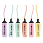 Kit Caneta Marca Texto Stabilo Boss Pastel - 6 Cores