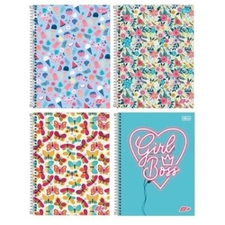 Caderno Espiral Universitário - Capa Dura - 12 Matérias - 240 folhas - D+ Feminino - Tilibra - Sortido é boa?