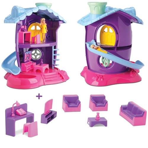 Casa Casinha Boneca Barbie 80cm Polly Mdf c/ 50 Moveis no Shoptime