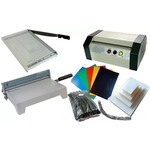 Kit encadernadora plastificadora e guilhotina e material