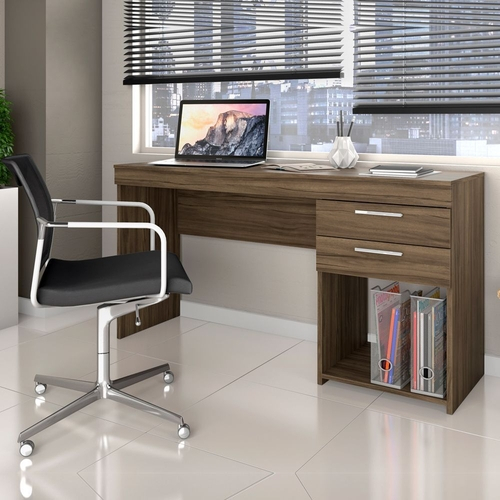 Escrivaninha 2 Gavetas Notável Office Canela