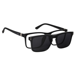 Armação Grau Quadrada Masculina Óculos De Sol Polarizado Preto Menor preço em Armação Grau Quadrada Masculina Óculos De Sol Polarizado Preto
