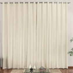 Cortina Varão Voil Xadrez Pérola 6,00x2,80 Forro Microfibra Menor preço em Cortina Varão Voil Xadrez Pérola 6,00x2,80 Forro Microfibra