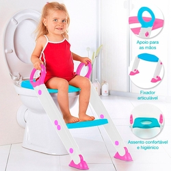 Assento Redutor Infantil Vaso Sanitário Escada Desfralde Rosa Buba Menor preço em Assento Redutor Infantil Vaso Sanitário Escada Desfralde Rosa Buba