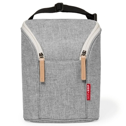 Bolsa Térmica para mamadeira Double Bottle Bag (Grab & Go) - Grey Melange Skip Hop Menor preço em Bolsa Térmica para mamadeira Double Bottle Bag (Grab & Go) - Grey Melange Skip Hop
