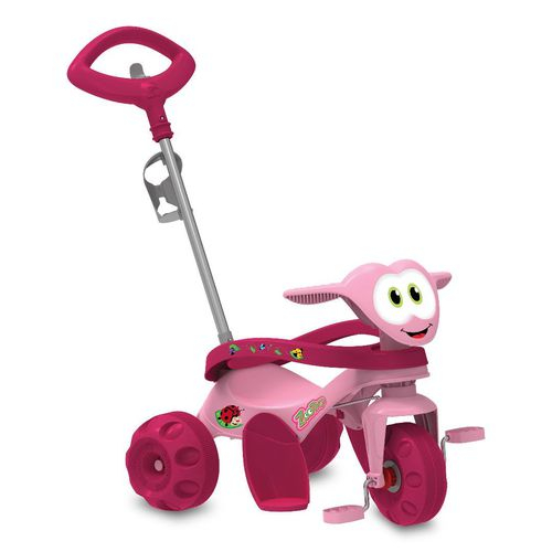 Triciclo Mototico Passeio Pedal Rosa 693 Velotrol Infantil Motoca