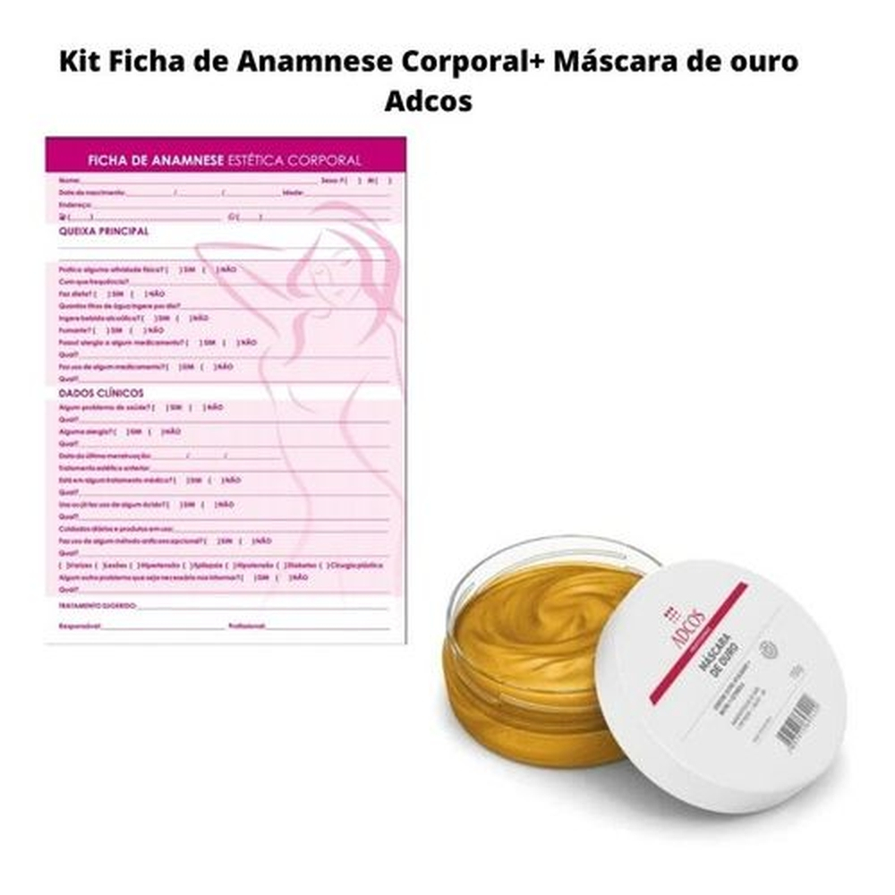 Ficha de Anamnese Estética Corporal c/ 100 Folhas