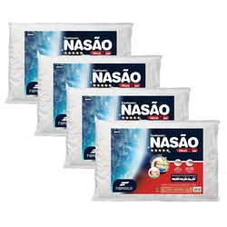 Kit 04 Travesseiros Nasa Viscoelástico Fibrasca Nasão 14cm Firme Menor preço em Kit 04 Travesseiros Nasa Viscoelástico Fibrasca Nasão 14cm Firme