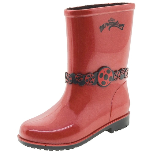 bota infantil vermelha feminina
