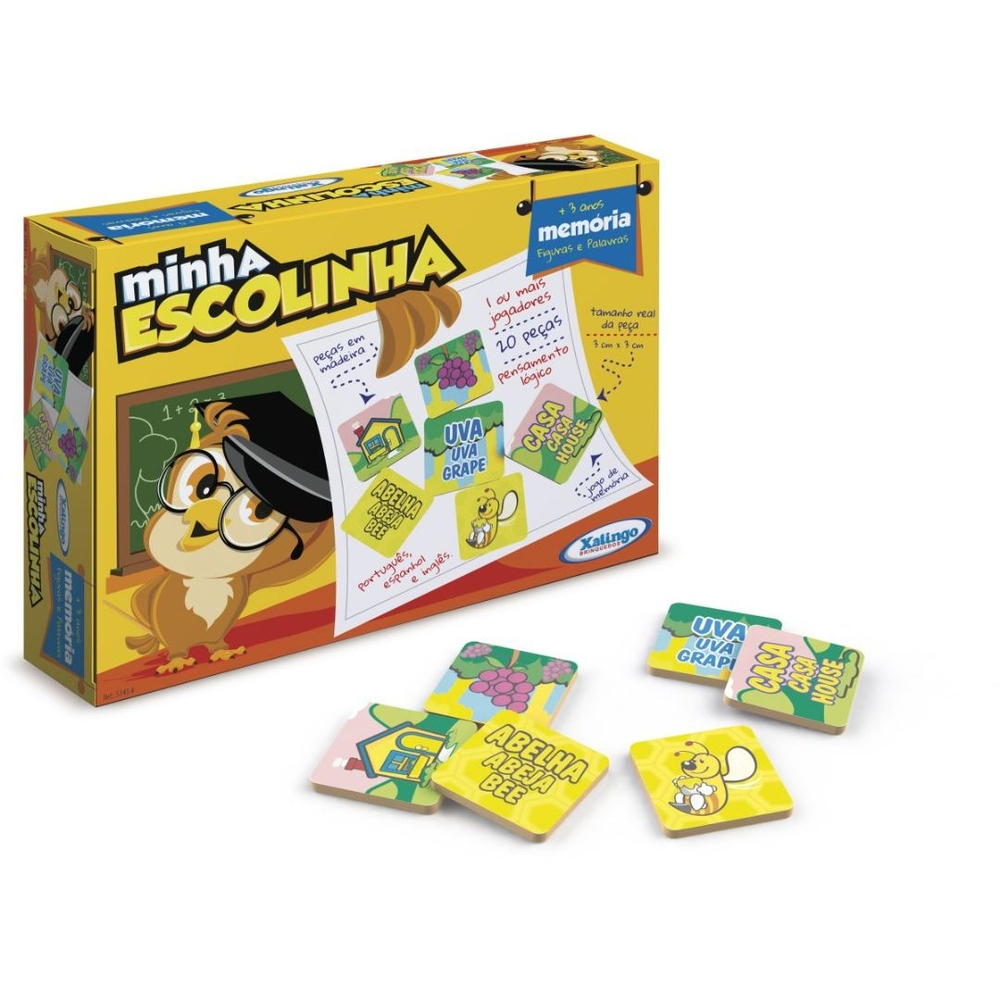 Jogo da Memoria Minha Escolinha FIG/PALAV.20PC em Promoção na Americanas