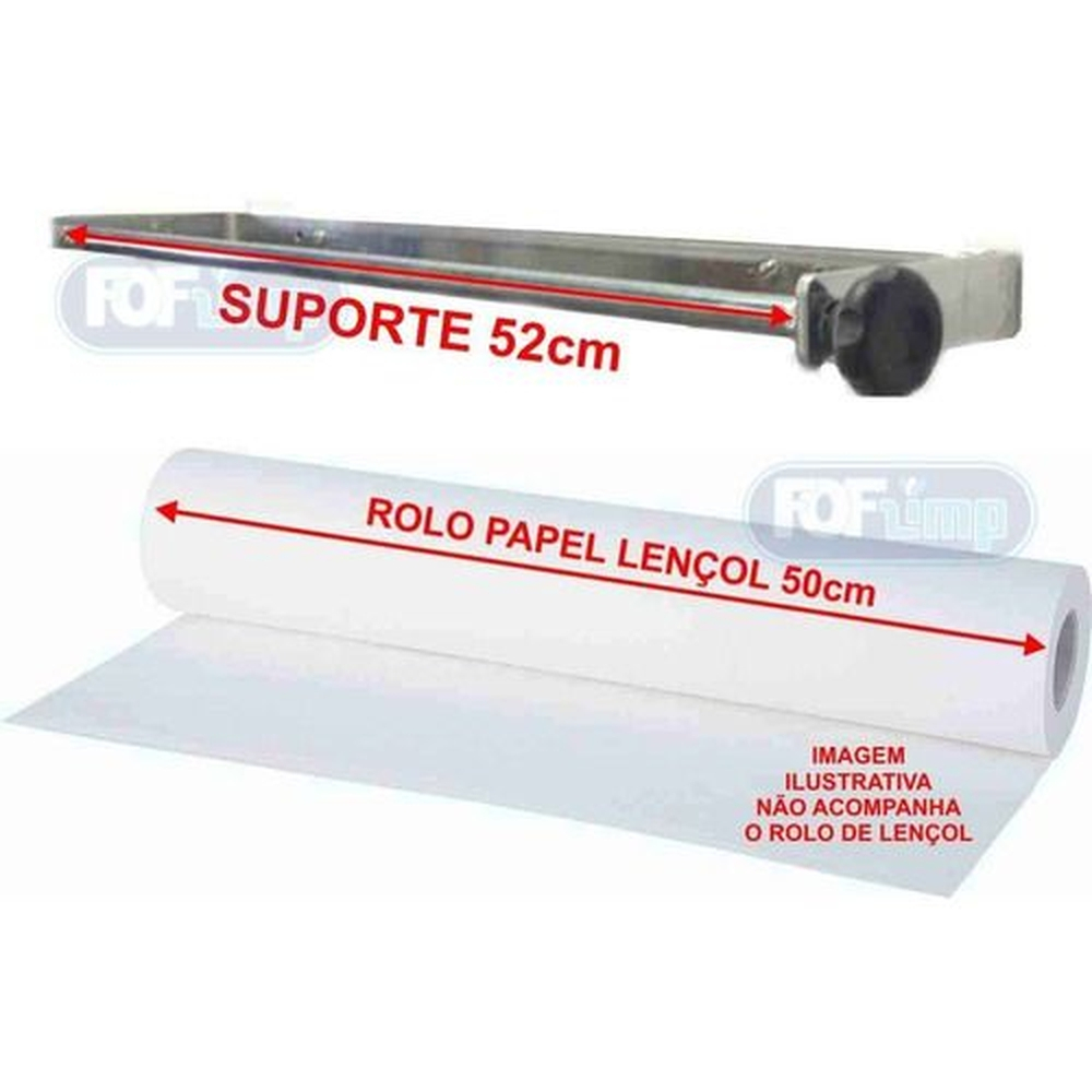 Suporte Fixador De Lençol Papel Descartável Rolo Bobina 50cm em Promoção na  Americanas