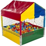 Piscina de Bolinhas Premium - Medidas 1,10m X 1,10m - Acompanha 500 Bolinhas TOP Coloridas