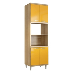 Menor preço em Paneleiro Multimóveis Sicília para forno e micro 5120 Argila/Amarelo