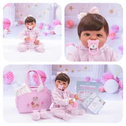 Bebê Sweetie Reborn (R) Menino Girafinha Silicone-doll 48cm - MRW