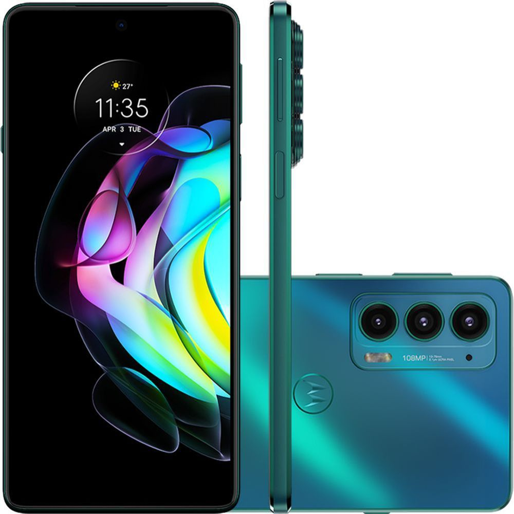 Smartphone Motorola Edge 20 128GB 5G Wi-Fi Tela 6.7” Dual Chip 8GB RAM Câmera Tripla + Selfie 32MP – Verde
