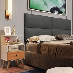 Painel Estofado e Mesa de Cabeceira Queen 160 Seleta Cinza é boa?