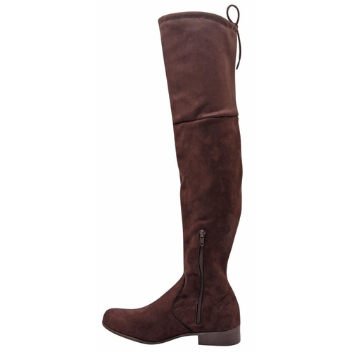 bota over knee camurça
