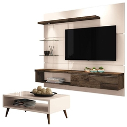 Painel para TV Home Suspenso Ores 1.8 e Mesa de Centro Lucy Off White – HB Móveis Menor preço em Painel para TV Home Suspenso Ores 1.8 e Mesa de Centro Lucy Off White – HB Móveis