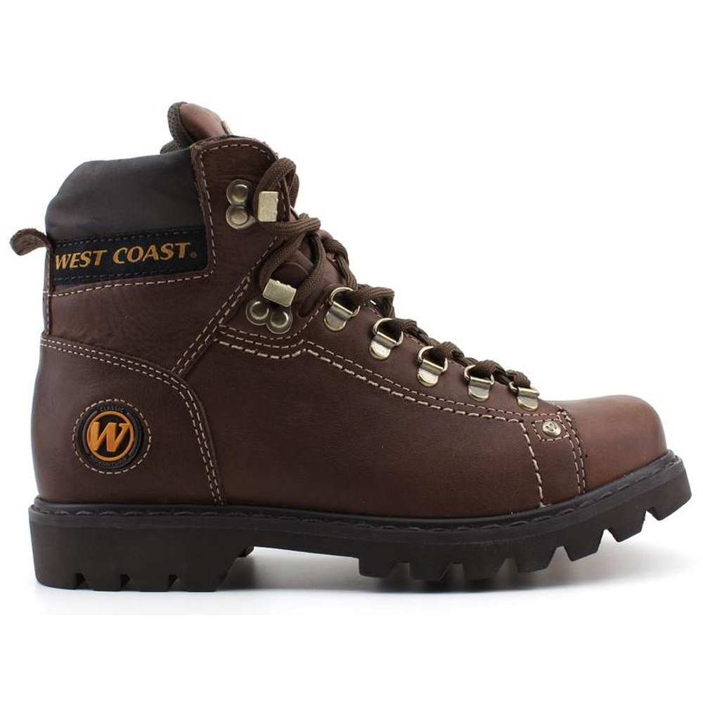 bota couro coturno cano curto west coast worker masculina