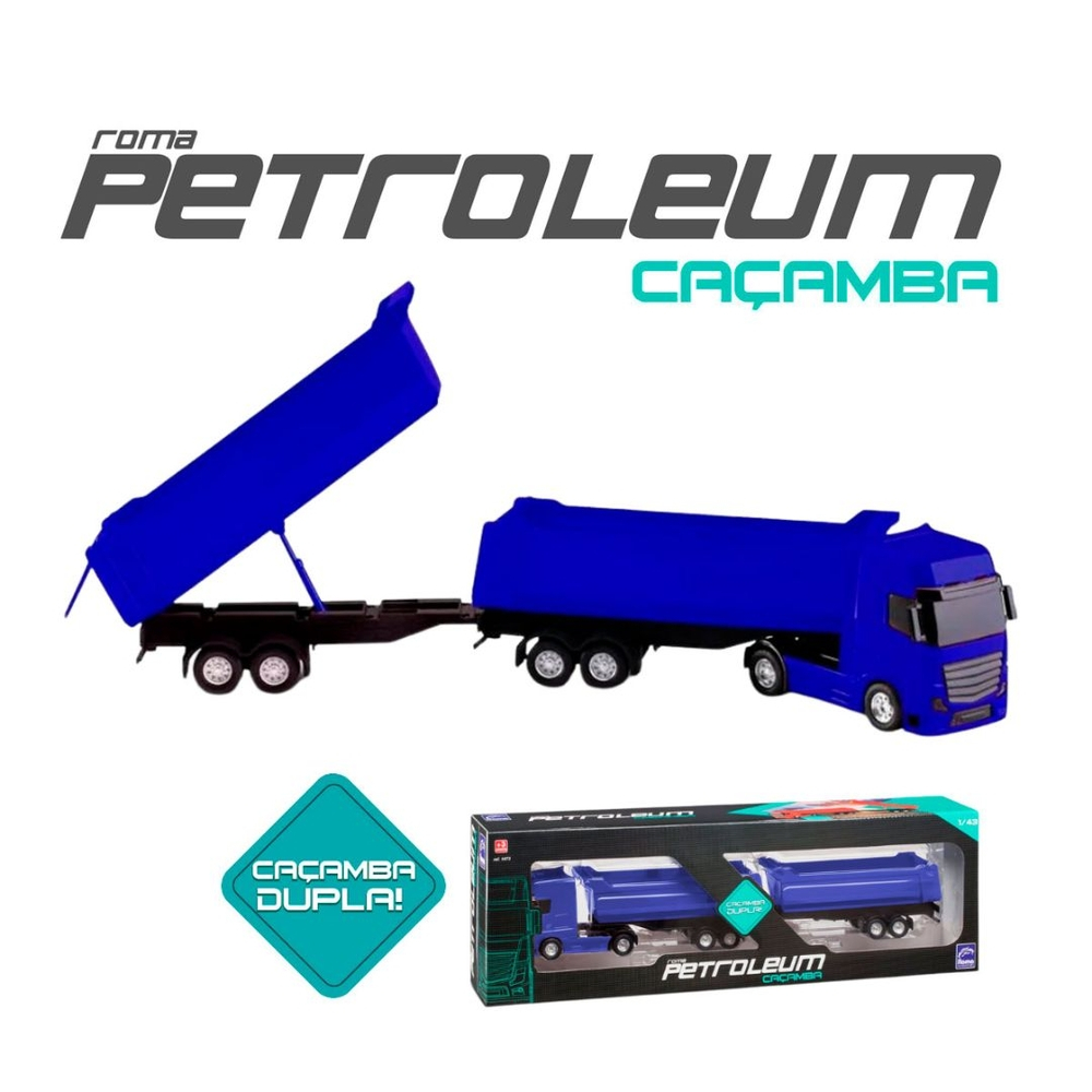 Brinquedo Caminhão Caçamba Roma Petroleum - 43 Cm